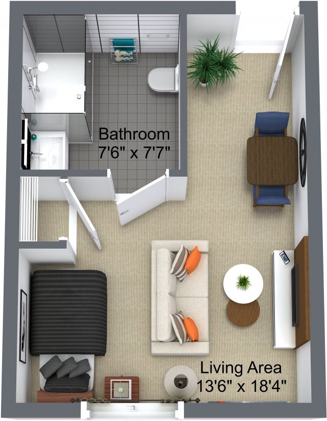 Small suite layout