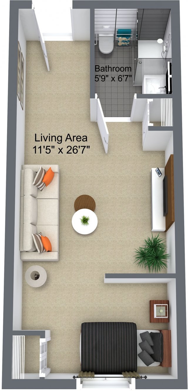Large suite layout
